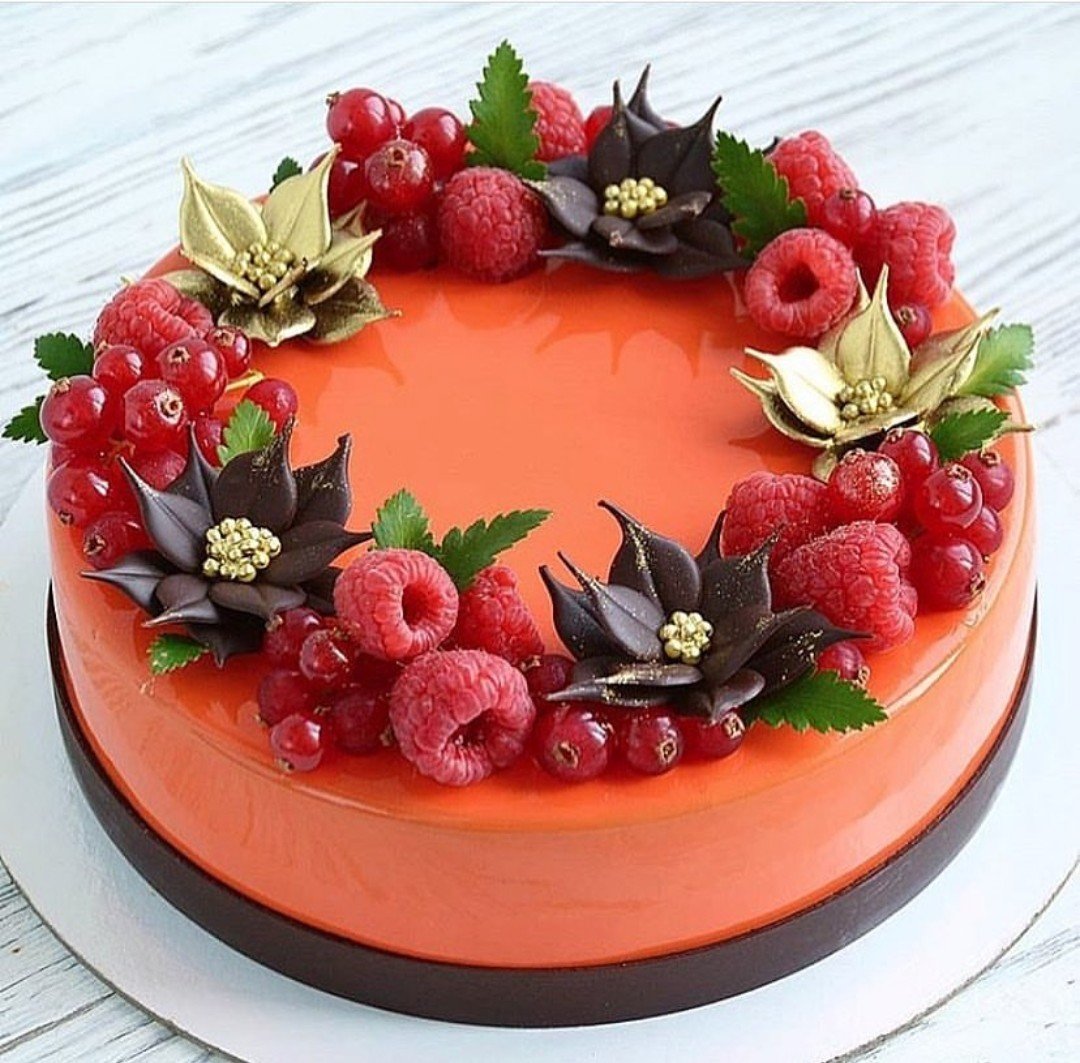 Муссовые торты декор ягоды