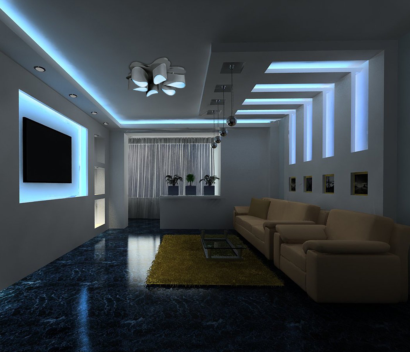 Плавное освещение. Потолок с подсветкой. Дизайнерские потолки. Подсветка в гостиной на потолке. Светодиодная лента в интерьере гостиной.