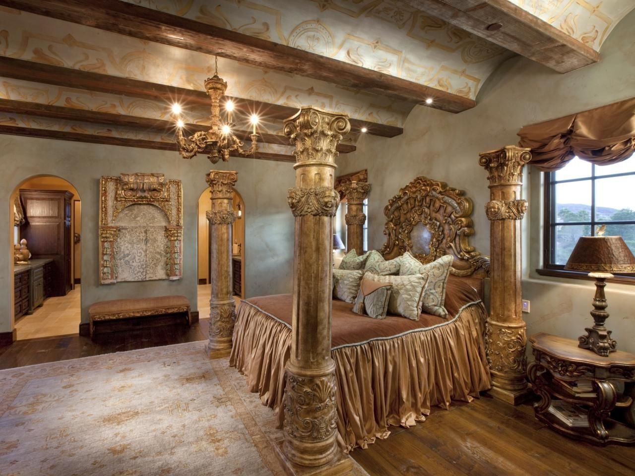Комната древностей. Спальня в средневековом стиле. Стиль старины в интерьере. Интерьер в стиле средневековья. Комната в стиле средневековья.