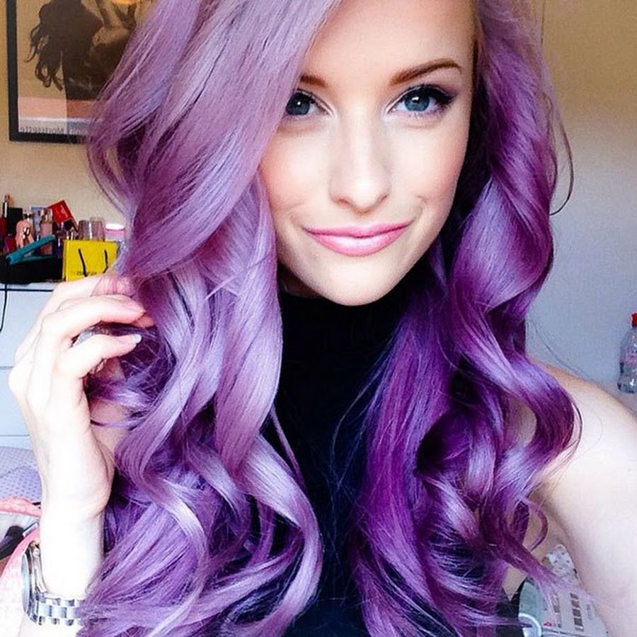 фото красивые фиолетовые волосы