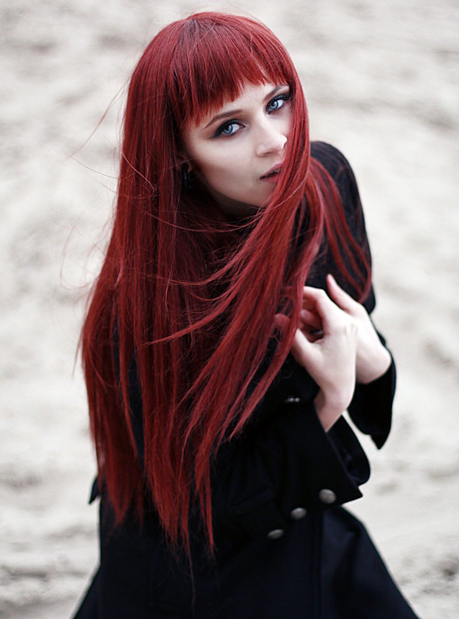 Тёмно красные волосы (63 фото) 