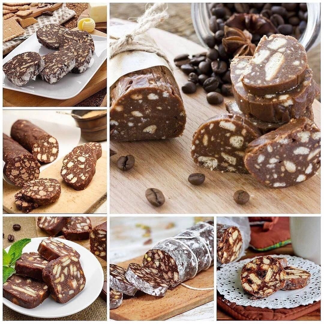 Рецепт шоколадная колбаска из печенья рецепт с фото