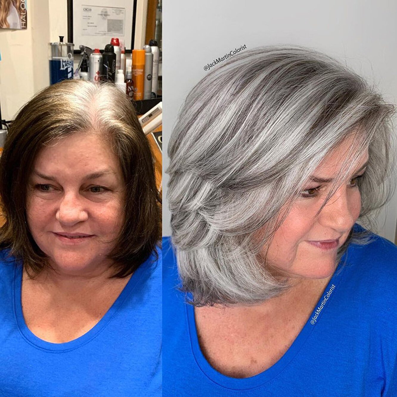 Если не красить седые волосы фото до и после