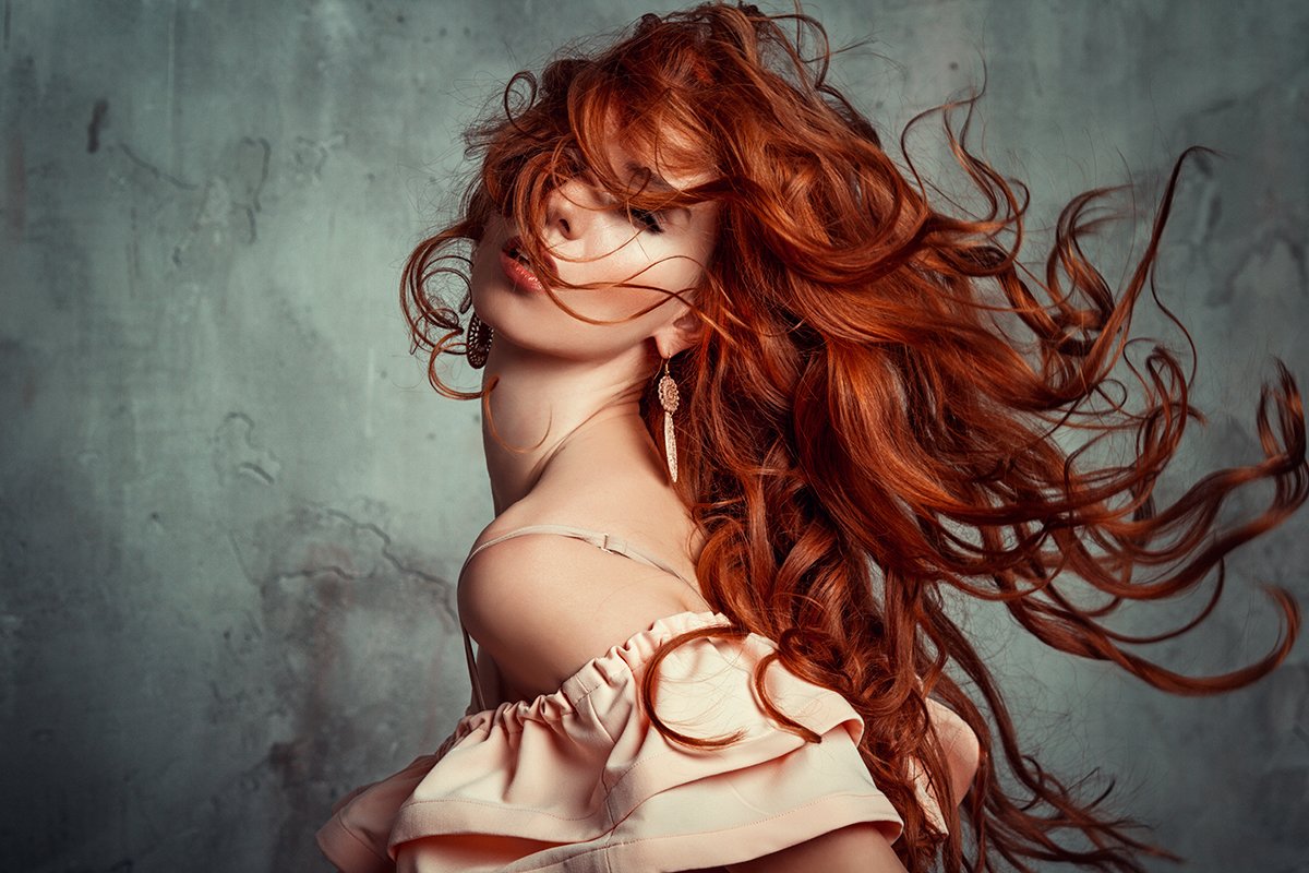 Рыжие волосы на ветру (52 фото) .