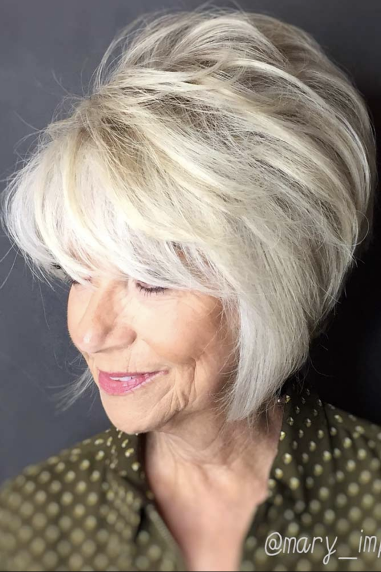 Короткие стрижки для женщин после 60 лет фото на тонкие волосы фото
