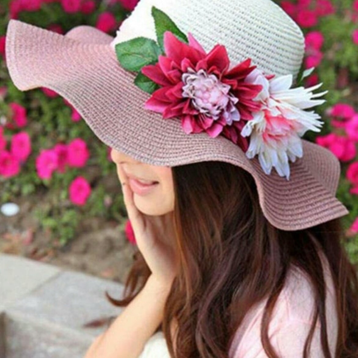 Шляпа с цветами