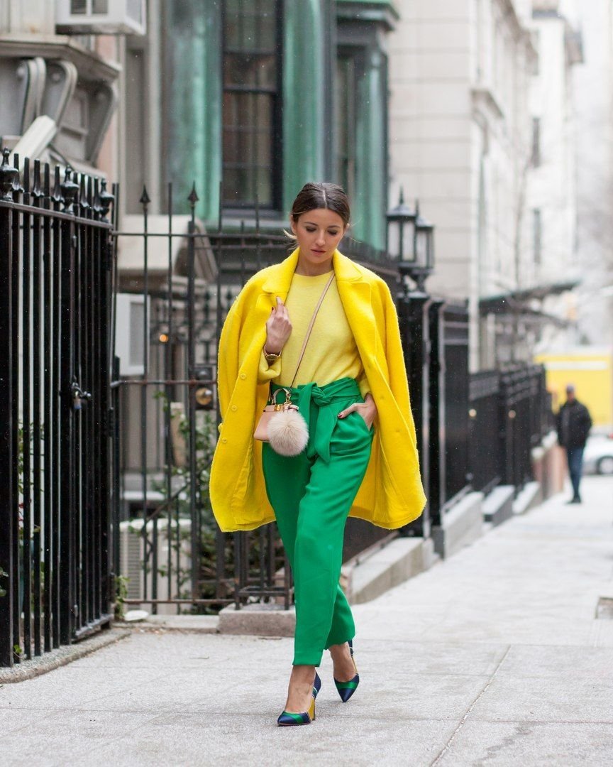 Желтый зеленый в одежде