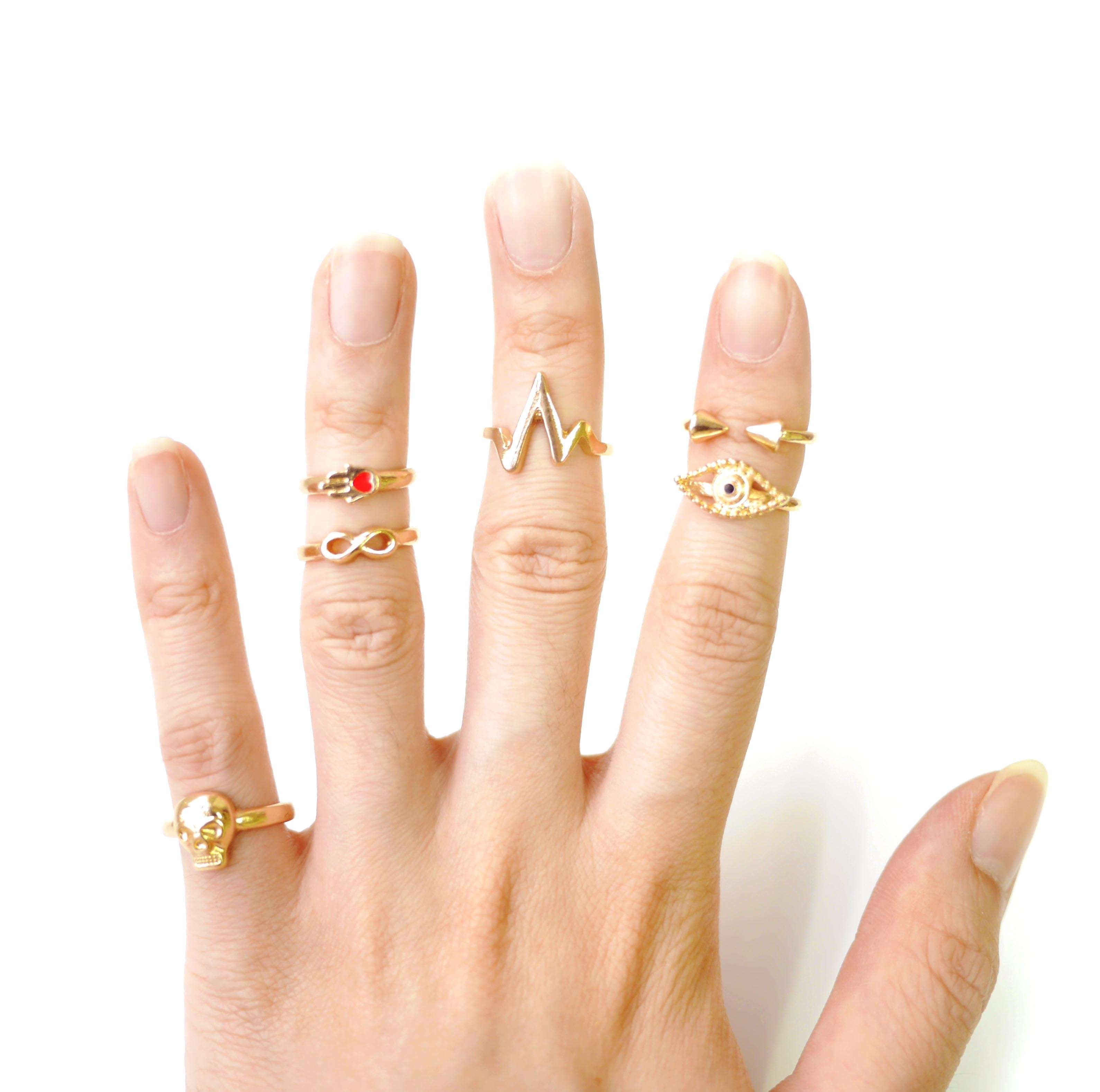 Золотое кольцо на фалангу пальца