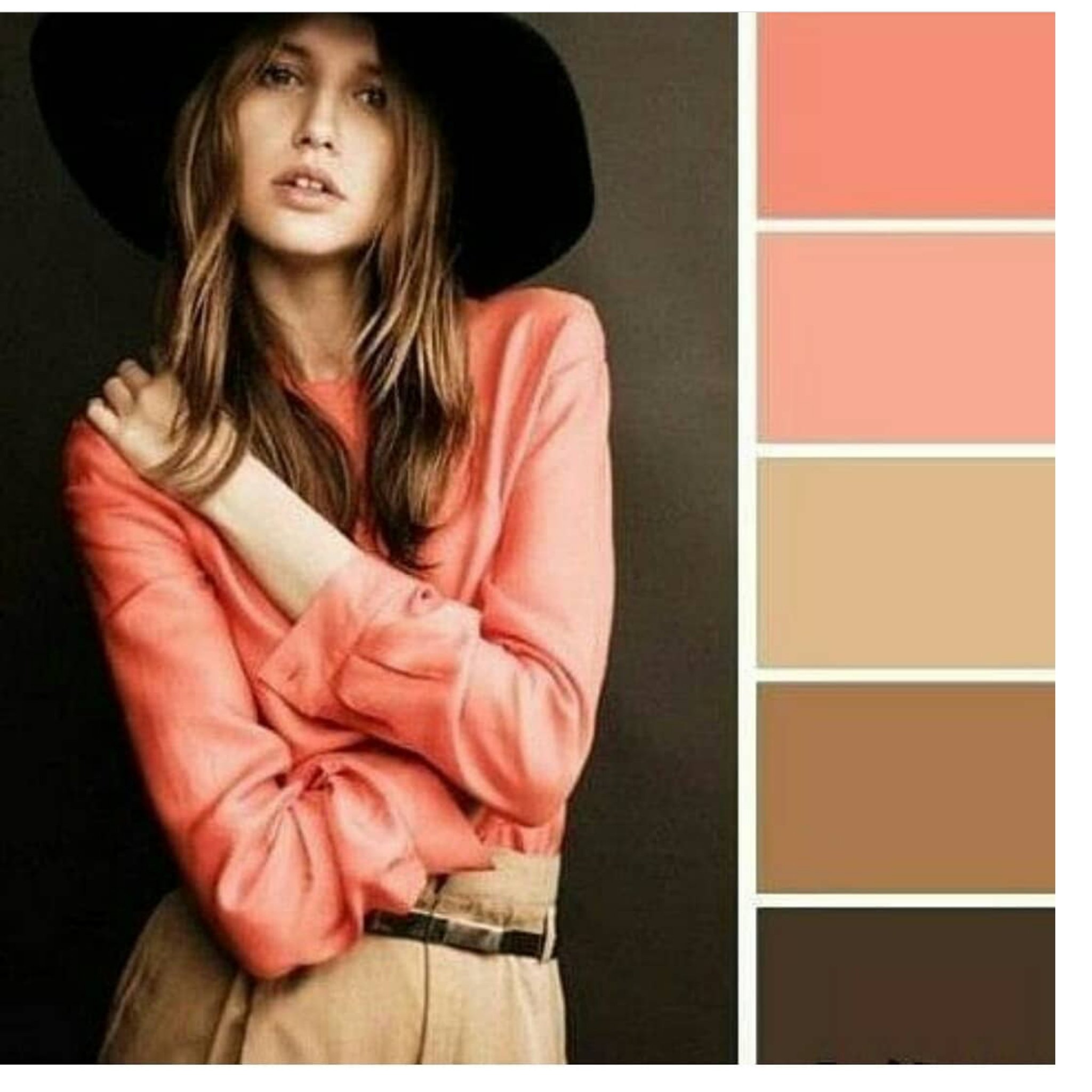С каким цветом сочетается персиковый цвет в одежде у женщин