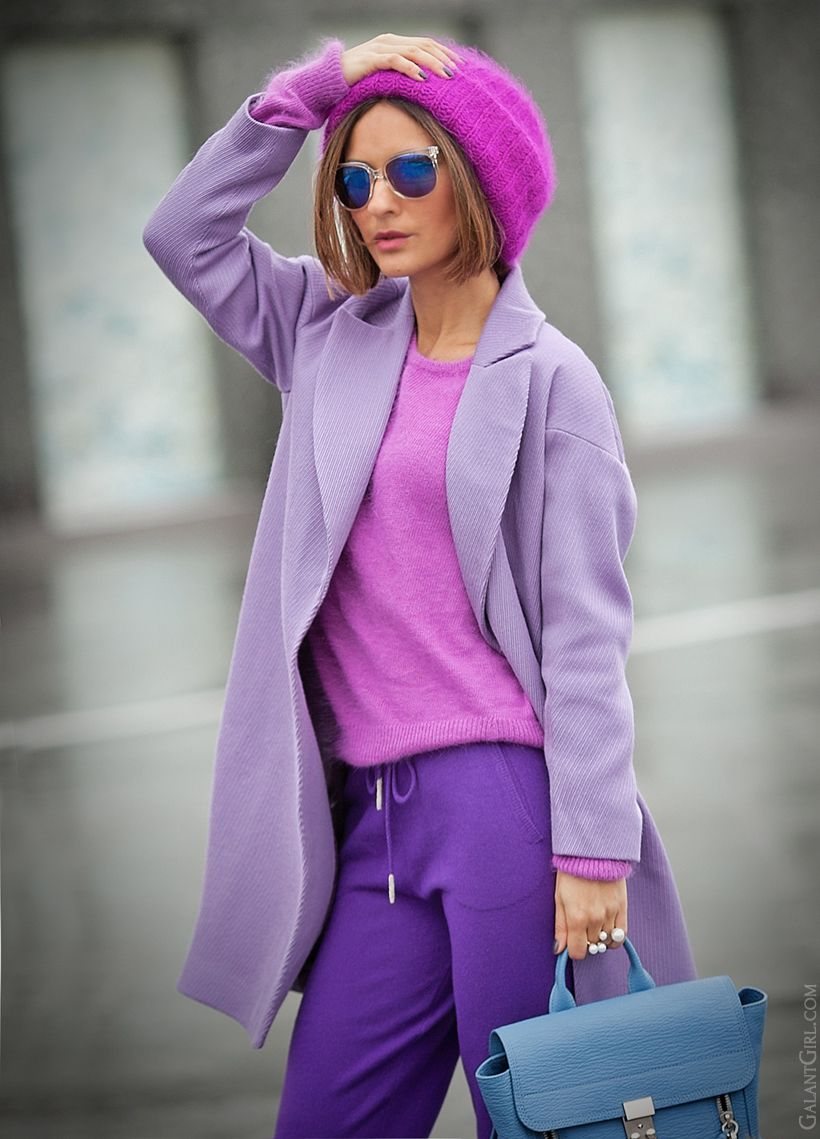 Серо фиолетовый цвет одежды