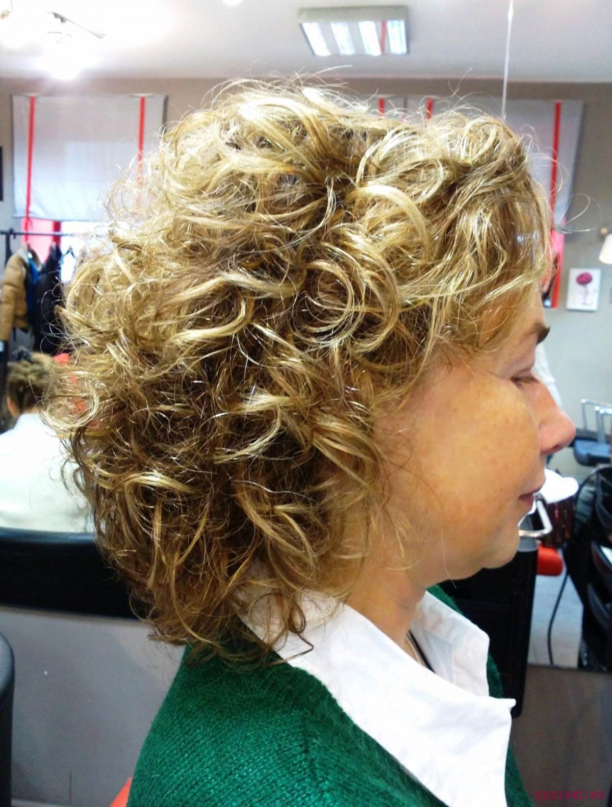 Биозавивка волос на короткие волосы Каскад