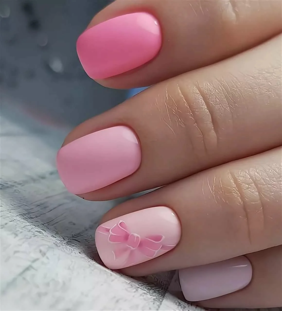 Дизайн ногтей розовый (65 фото) .