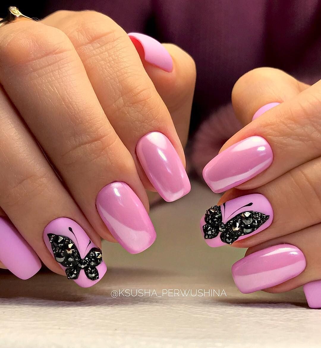 Розовые Ногти Дизайн Фото Гель