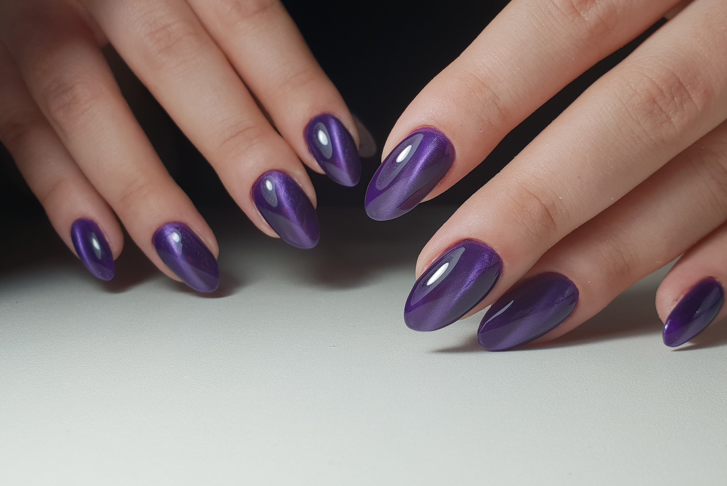 Дизайн Ногтей Фиолетово Серый