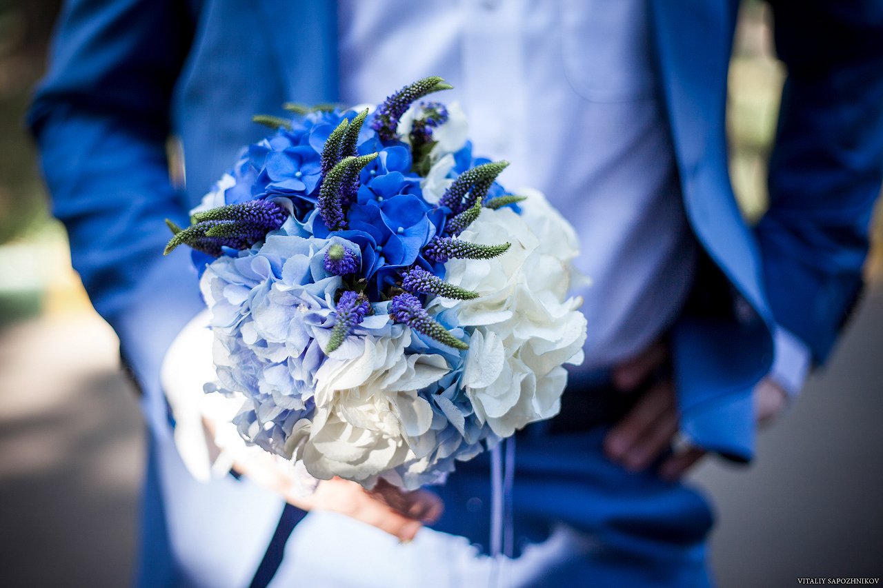 Свадебные фото в синем цвете фото