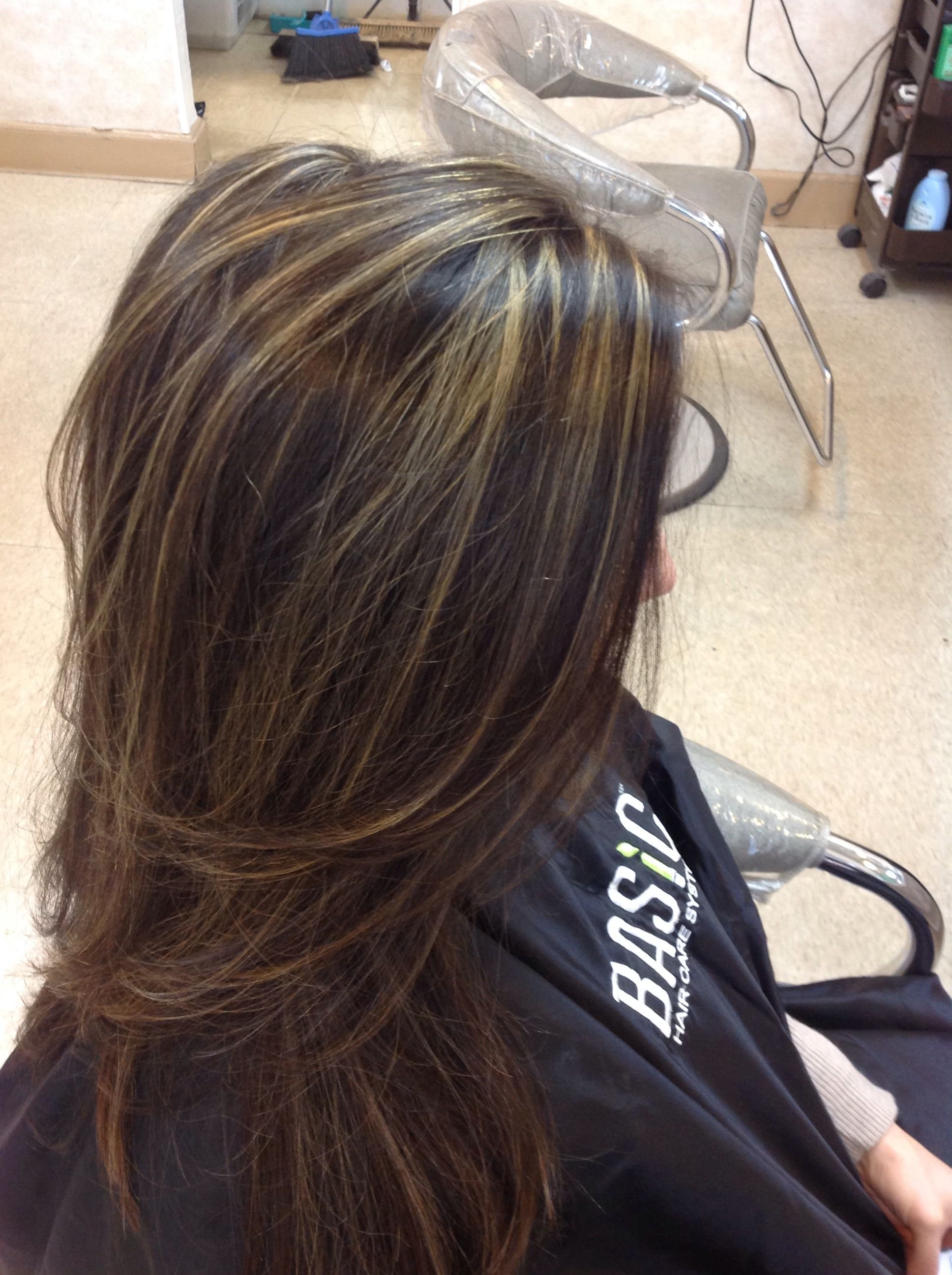 Мелирование волос фото на темный волос фото