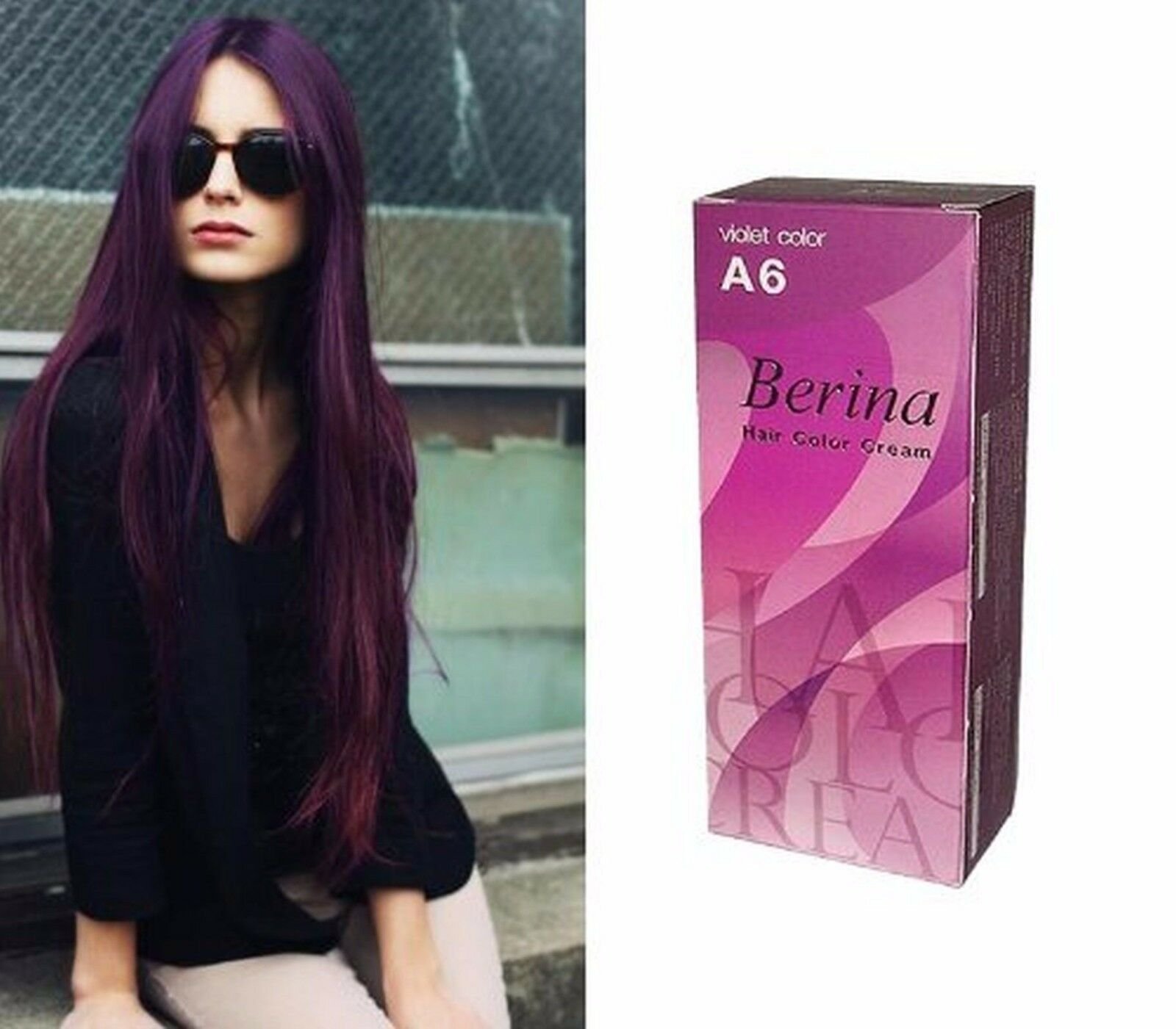 Сильная краска для волос. Hair Color Cream фиолетовая. Berina a24. Краска Берина. Краска для волос Берина.