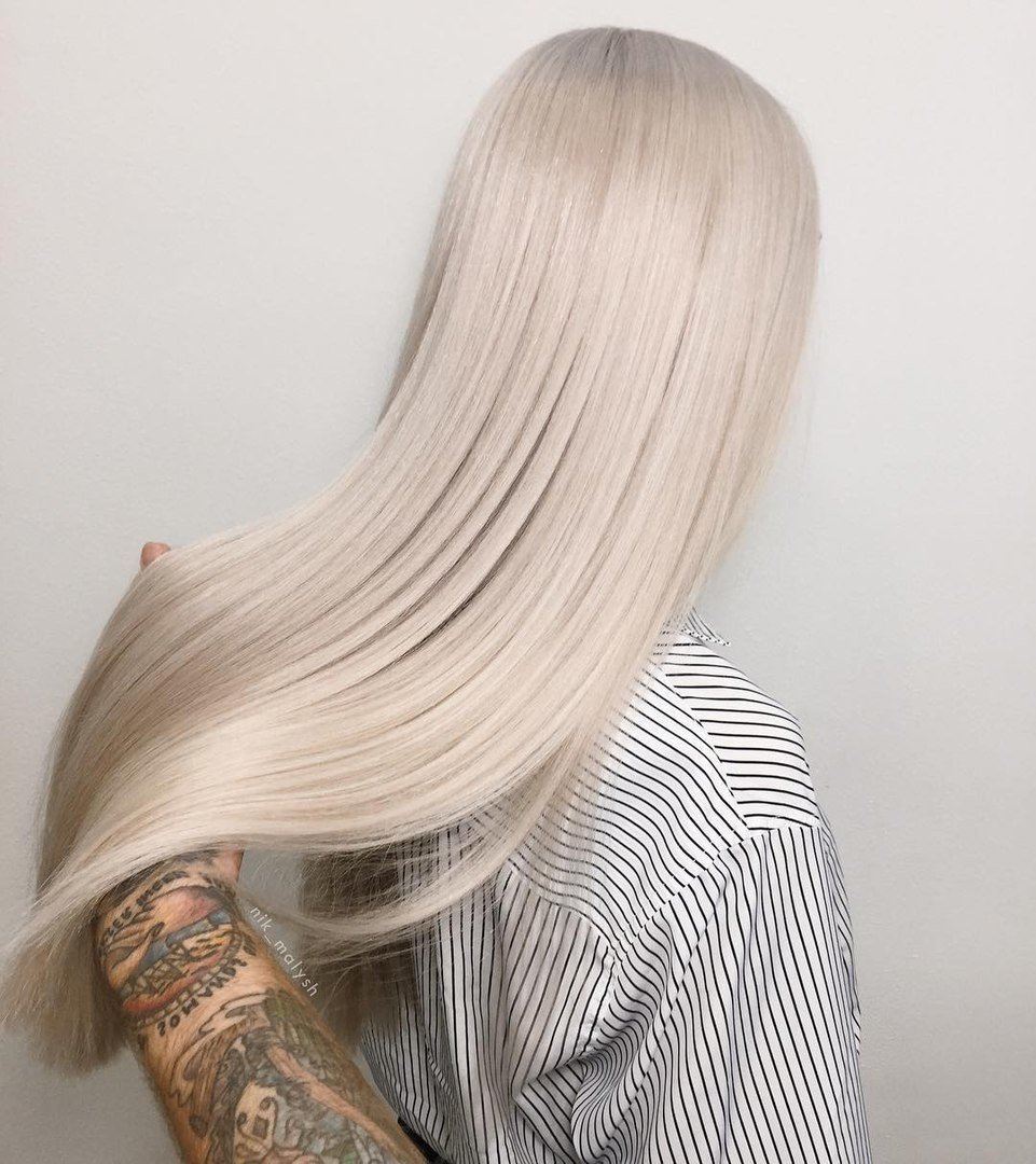 Наращивание белых волос на русые волосы