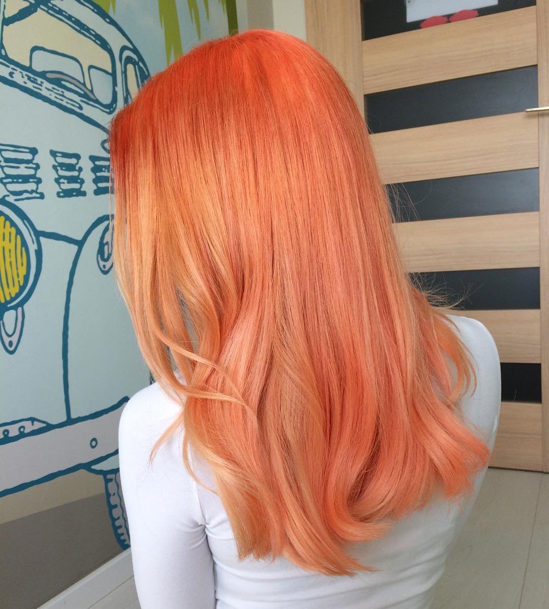 Какие цвета в краске для волос смешать чтобы получить персиковый цвет