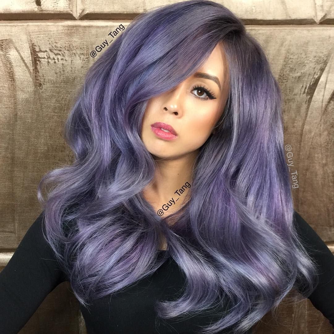 фиолетово пепельные волосы фото