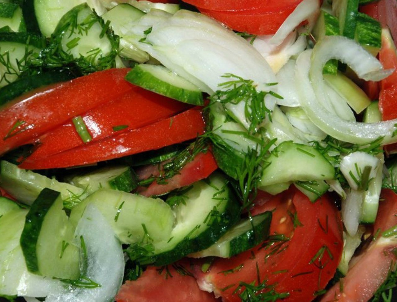 Овощной салат огурцы помидоры рецепт