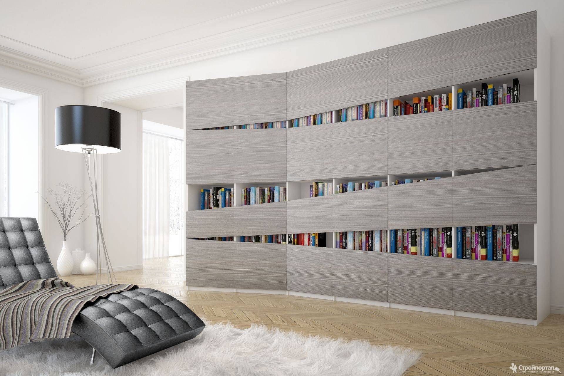 Современный стиль библиотеки. Книжный шкаф Фелипе Гранди белый. Шкаф книжный белый Серджио. Стильный шкаф для книг. Современный книжный шкаф.