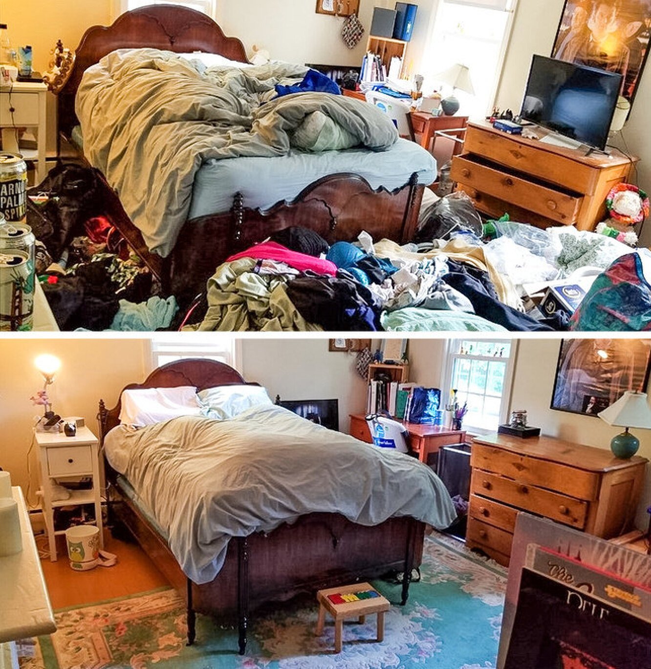 Навели беспорядок. Беспорядок в квартире. Беспорядок в квартире до и после. Комната бардак и порядок. Захламленная квартира до и после уборки.
