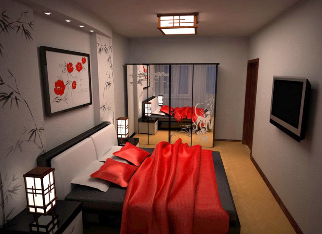 Квартиры в красненькой. Спальня в японском стиле. Японский стиль в интерьере. Китайский стиль в интерьере. Спальня в Красном стиле.