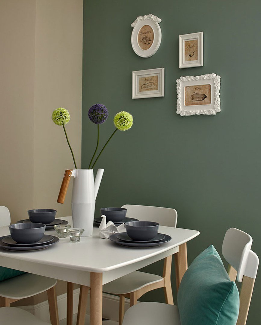 Дизайн покраски стен на кухне фото готовых интерьеров