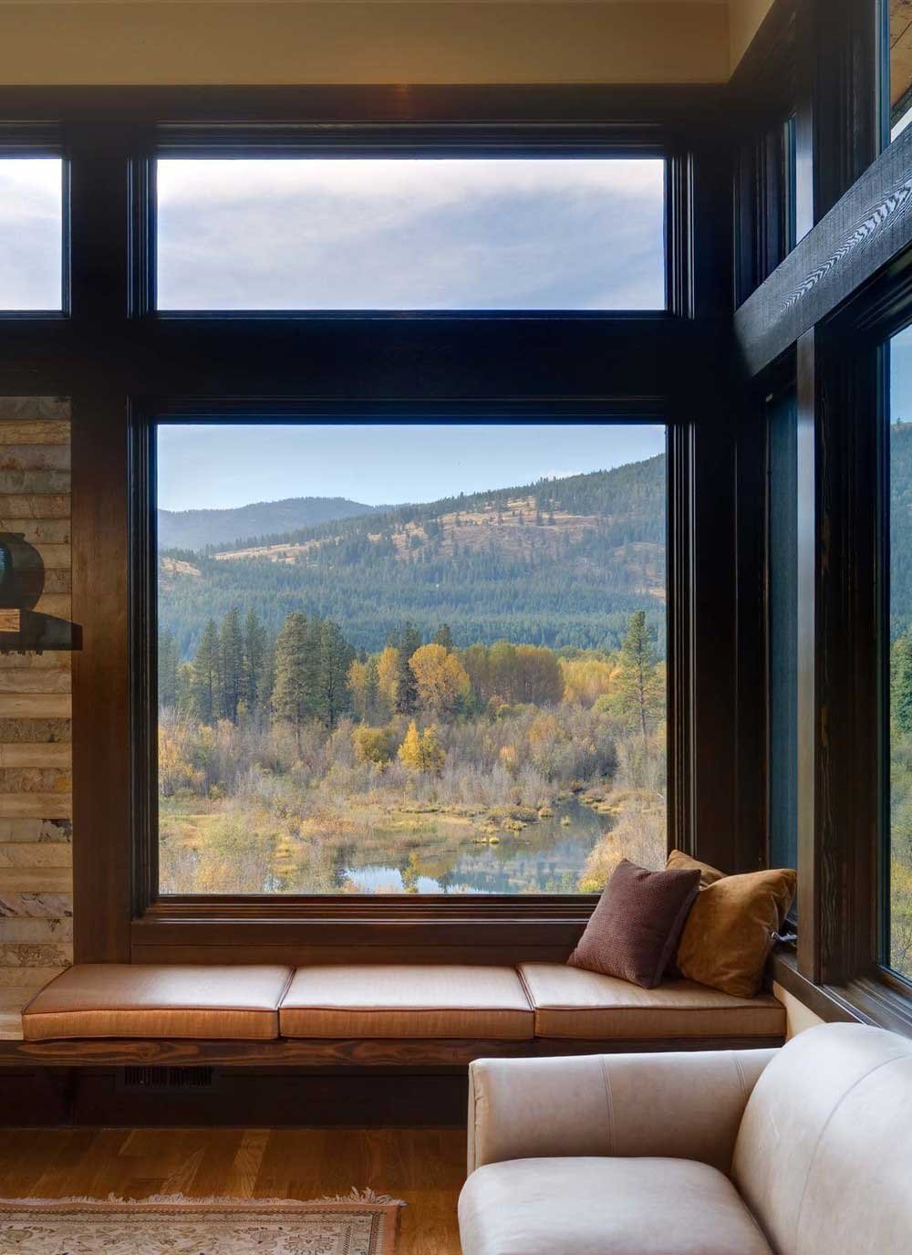 Natural modern. Панорамные окна. Деревянные панорамные окна. Панорамные пластиковые окна. Красивые окна.