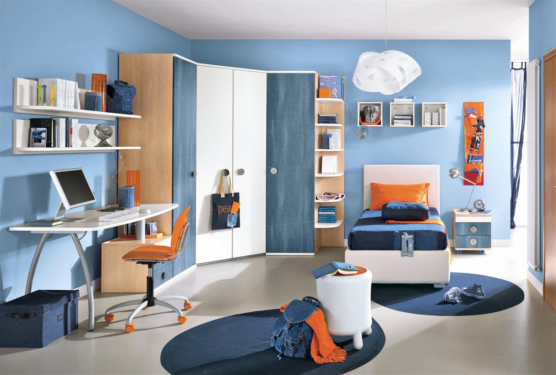 Детская мебель для подростка. Комната подростка. Мебель для комнаты мальчика. Спальня для мальчика. Комната для подростка в синих тонах.