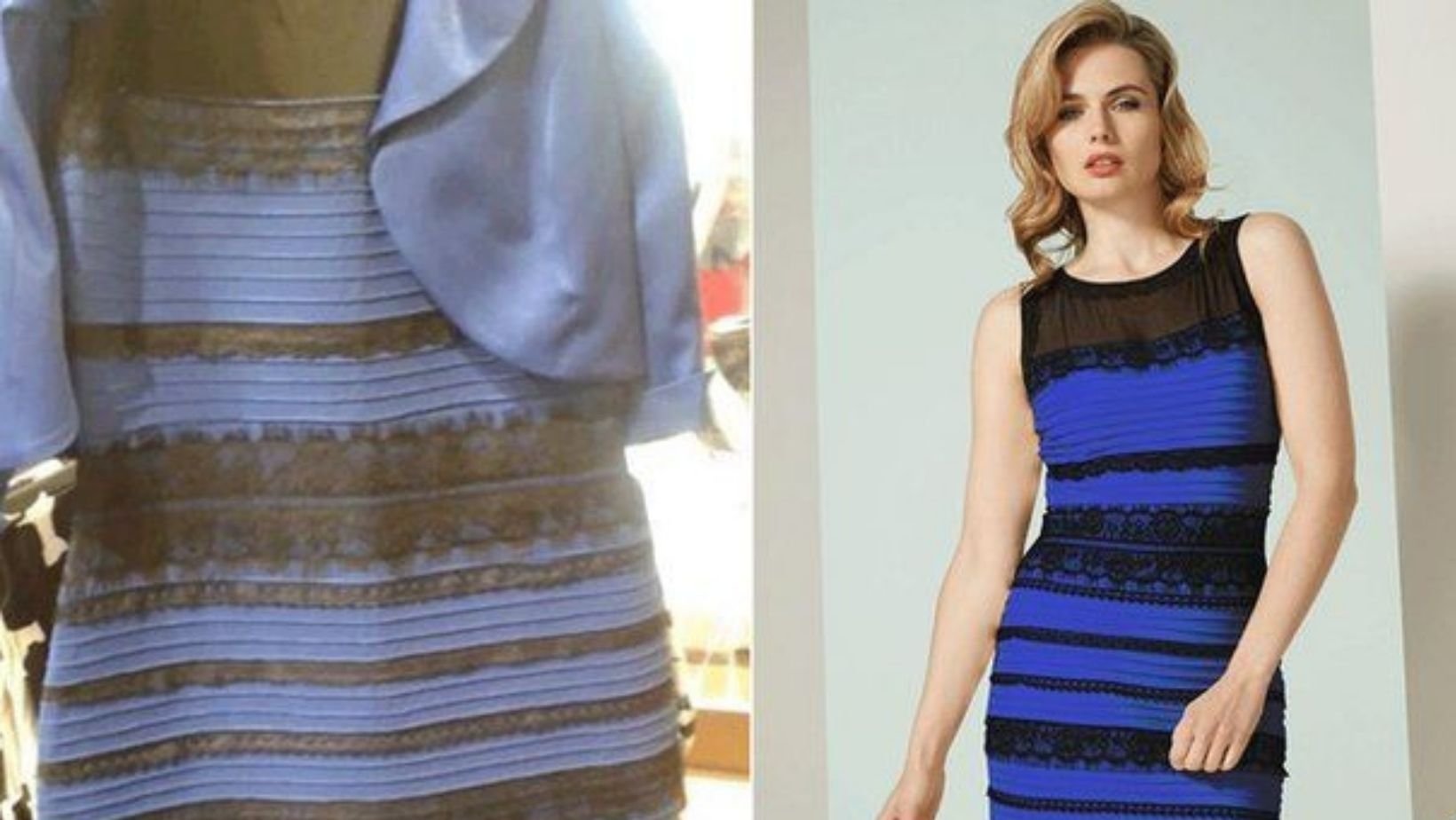 Фото синее или белое платье фото