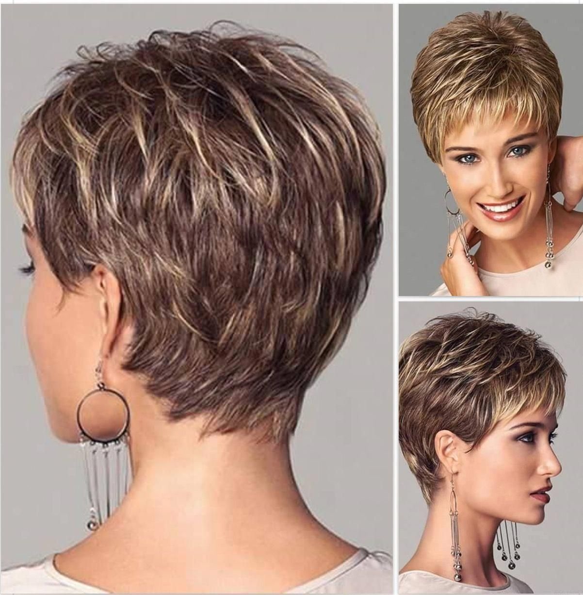 Very short pixie haircuts front and back view