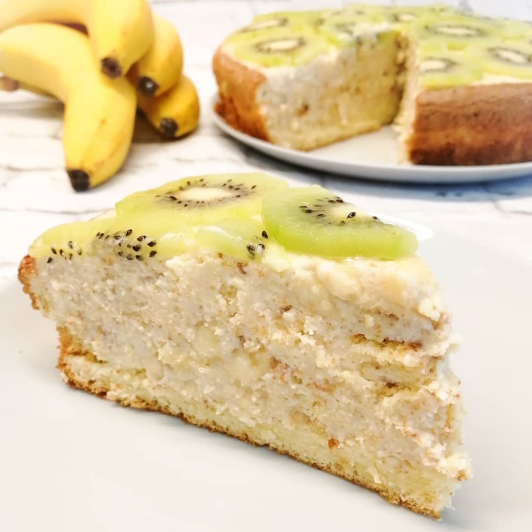 Торт с киви и бананом рецепт