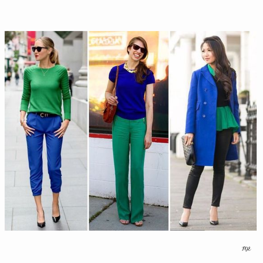 Образ в зеленом цвете. Зеленые брюки. Сочетание голубого и зеленого в одежде. Синий с зеленым в одежде. Зеленый цвет сочетается с синим