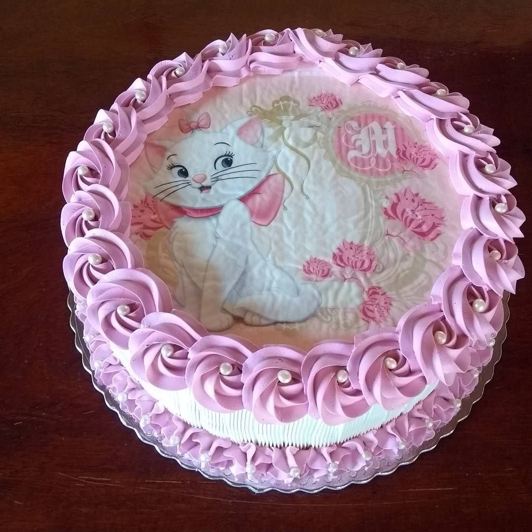 Торт с кошкой для девочки кремовый