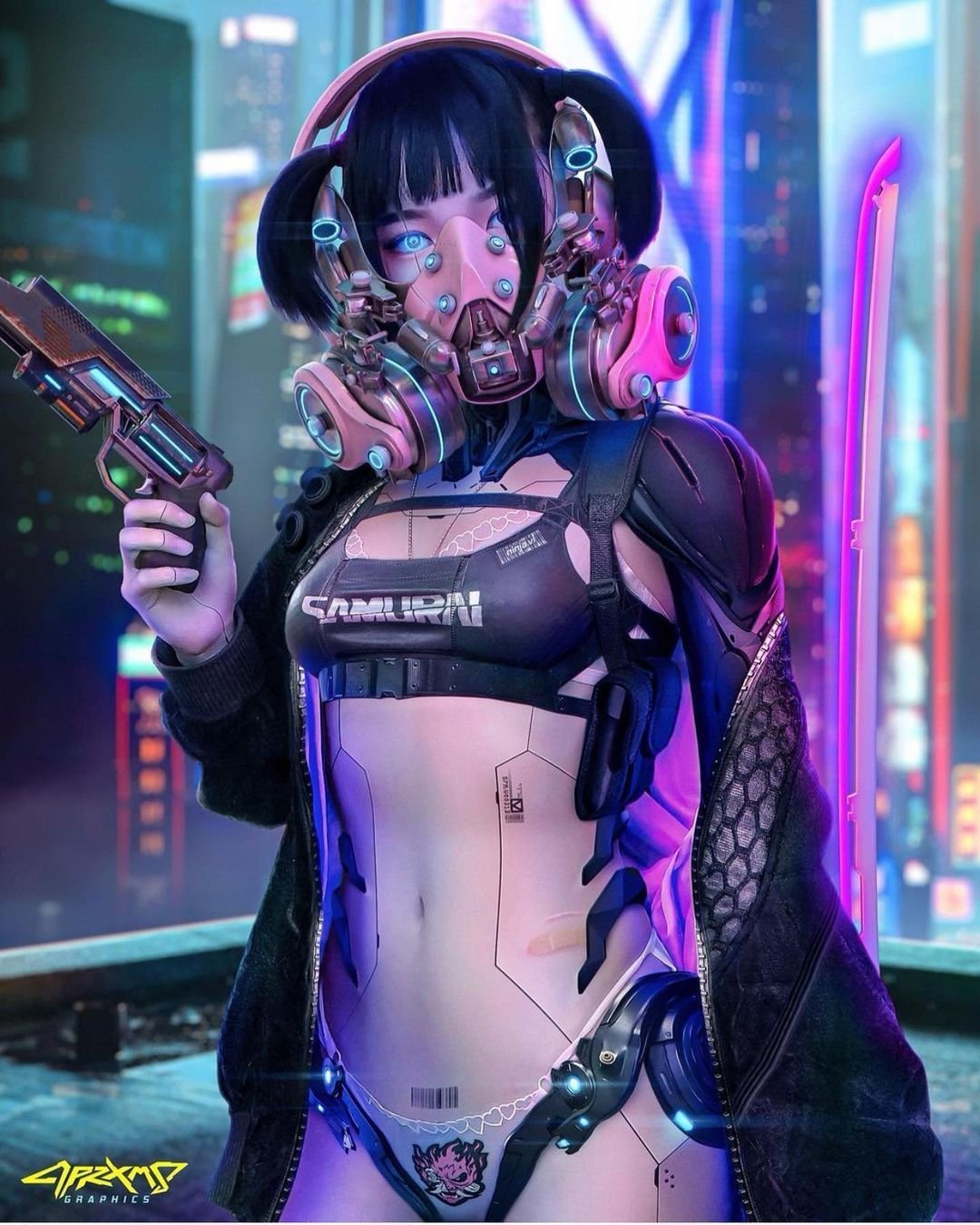 Cute girl cyberpunk фото 60