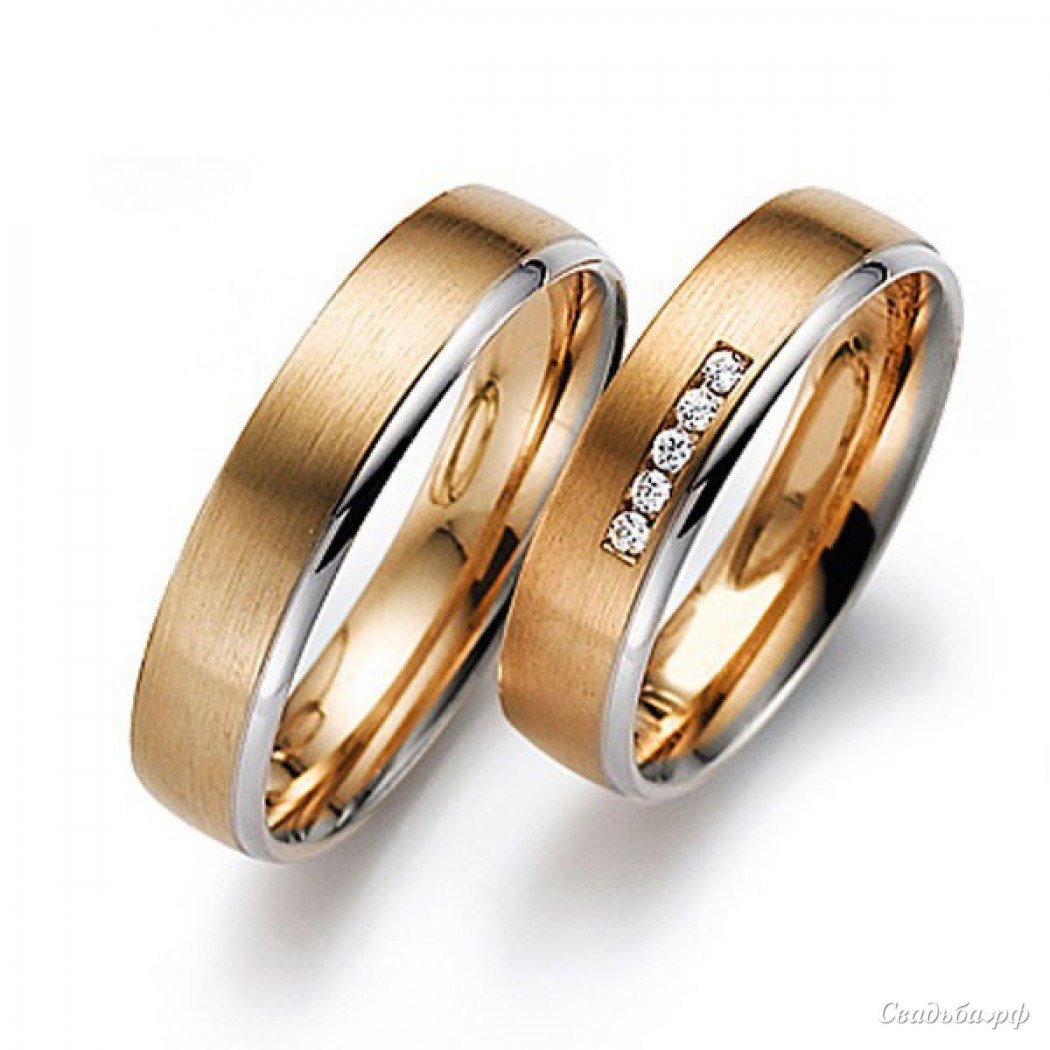 Свадебные золотые кольца парные обручальные