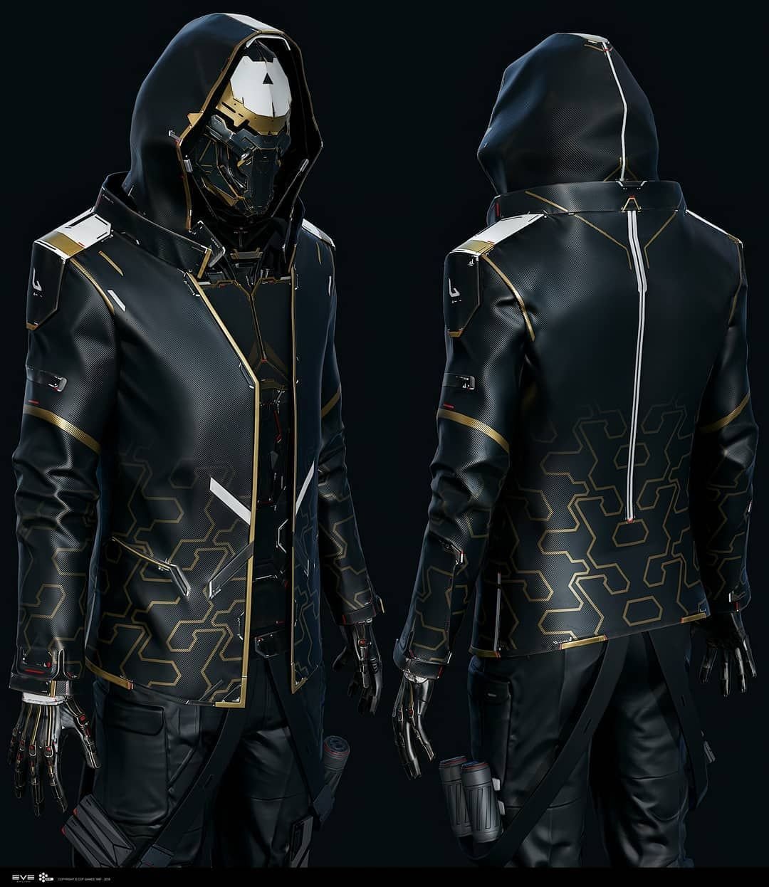 Cyberpunk clothes concept art фото 7