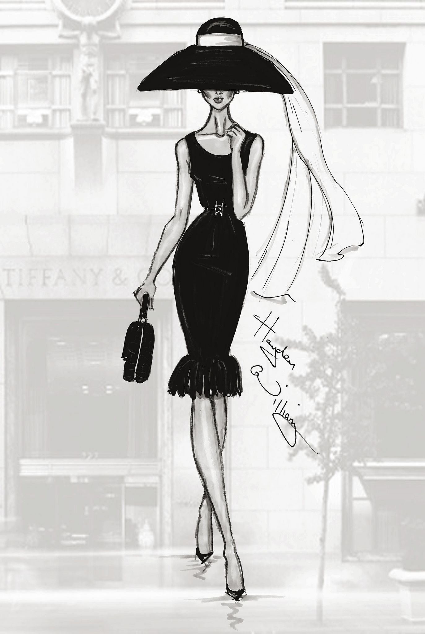 Картинки черно белой одежды. Коко Шанель фэшн иллюстрация. Хайден Уильямс рисунки Одри Хепберн. Скетчи Коко Шанель. Мода Коко Шанель эскизы.