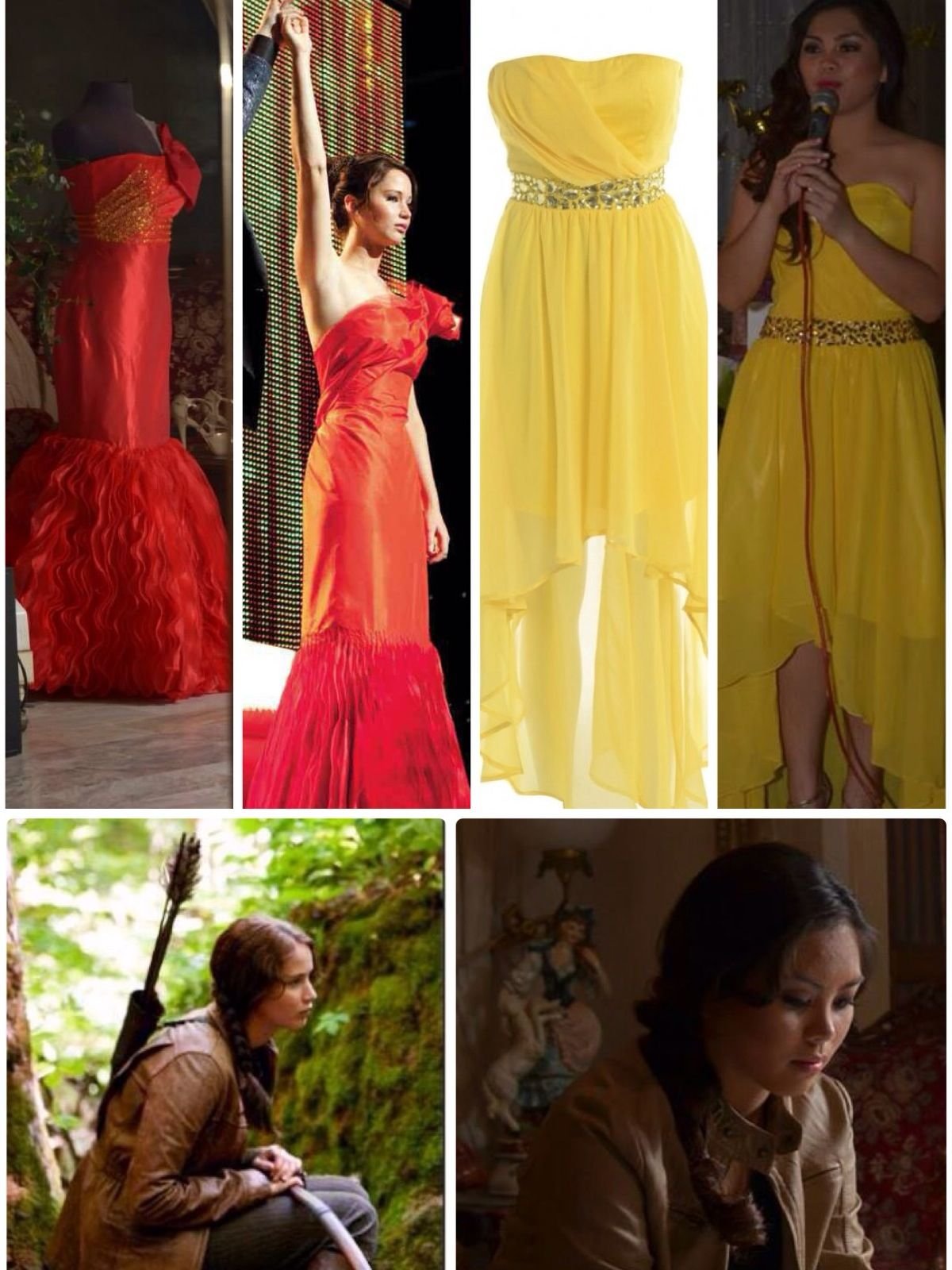 Katniss everdeen yellow dress