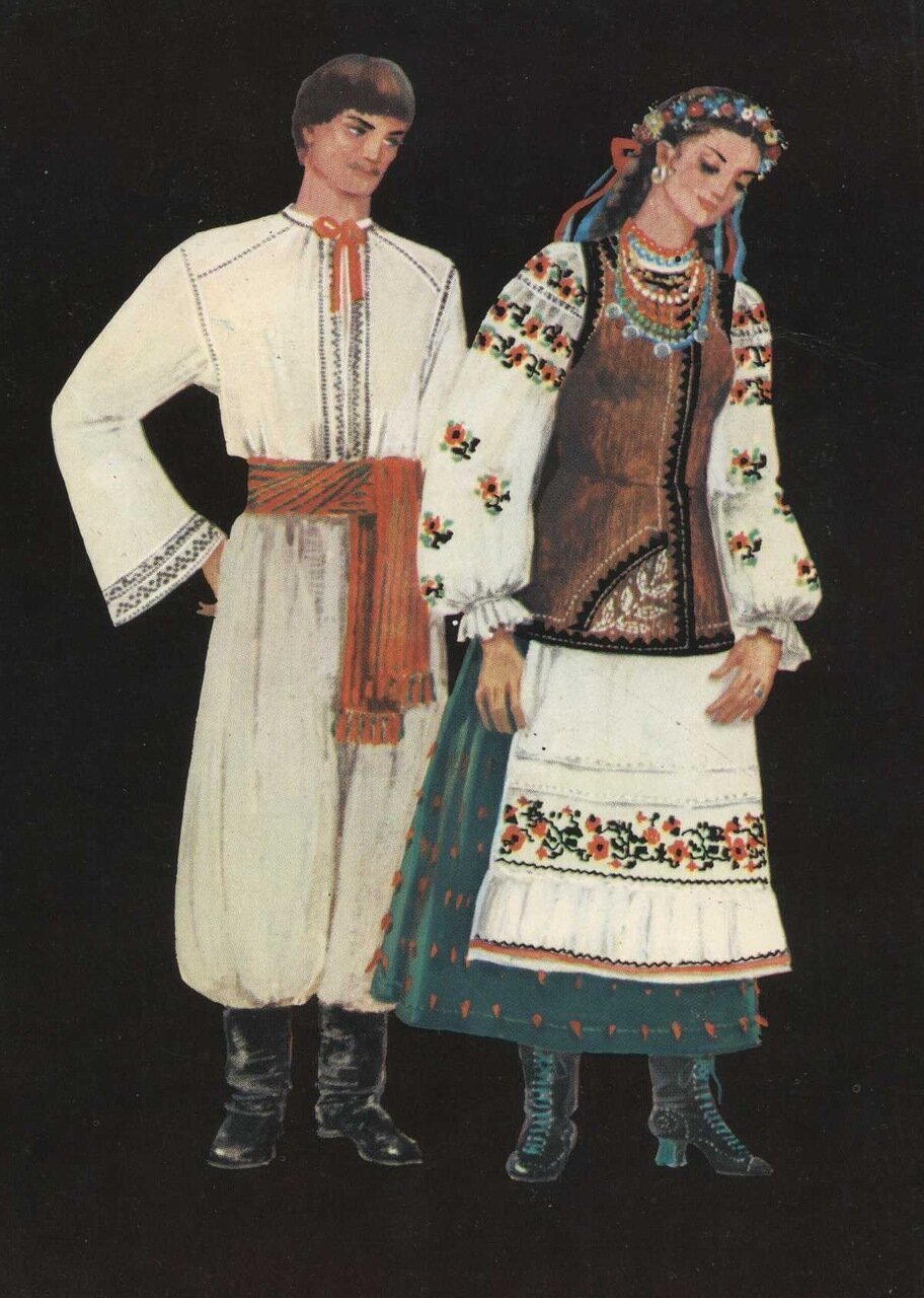 Национальный женский костюм Украины 18-19вв