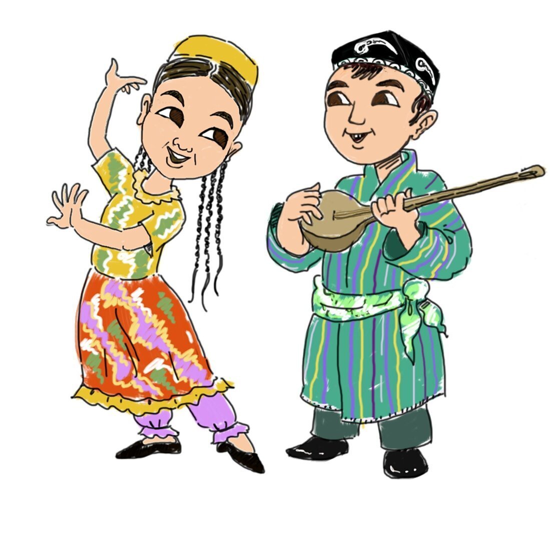 Узбекский национальный костюм для детей (72 фото) .