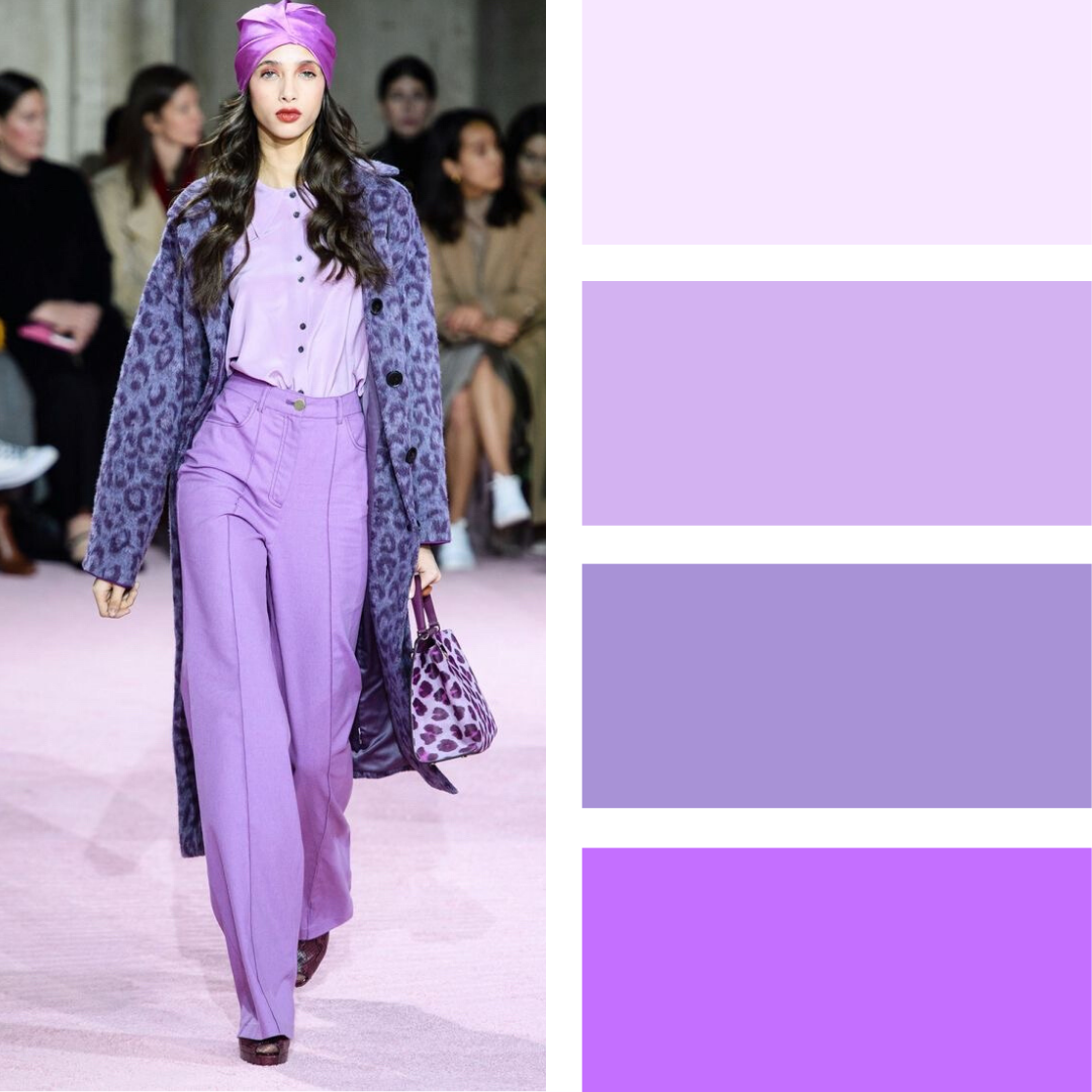Сочетание с фиолетовым. Сочетание лилового в одежде. Сочетания с лиловым в моде. Цвет лаванды в одежде.