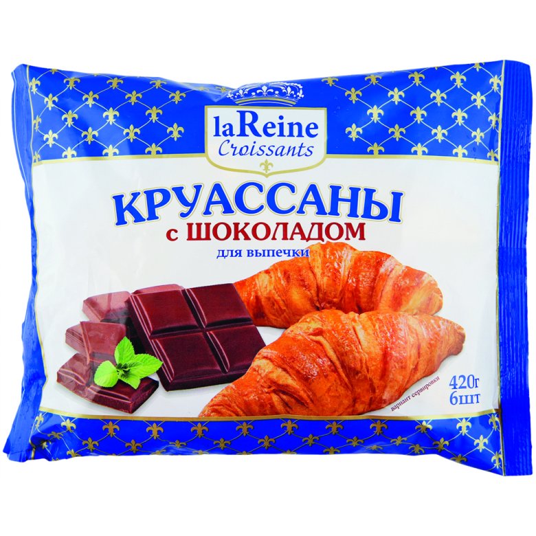 Круассаны для выпечки "la Reine" с шоколадом 420г Морозко ООО