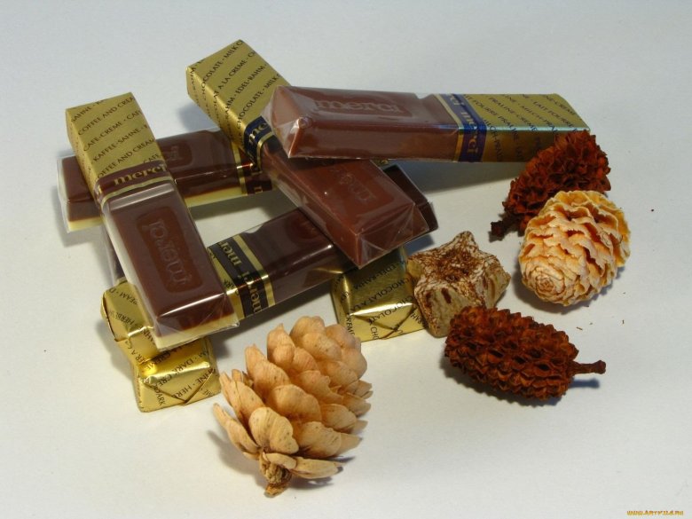 Вытянутые шоколадные конфеты