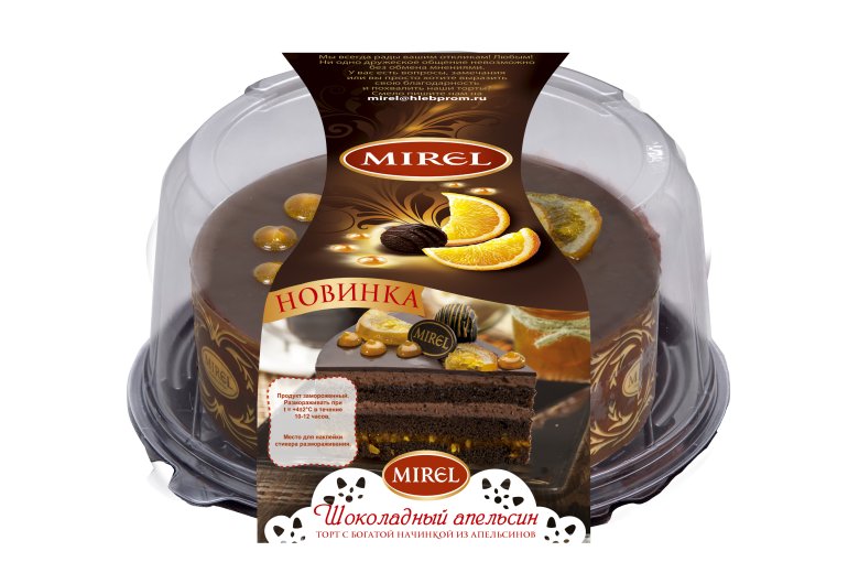 Торт Mirel шоколадный апельсин 850г
