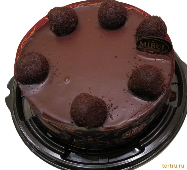 Шоколадный торт с шариками сверху Мирель