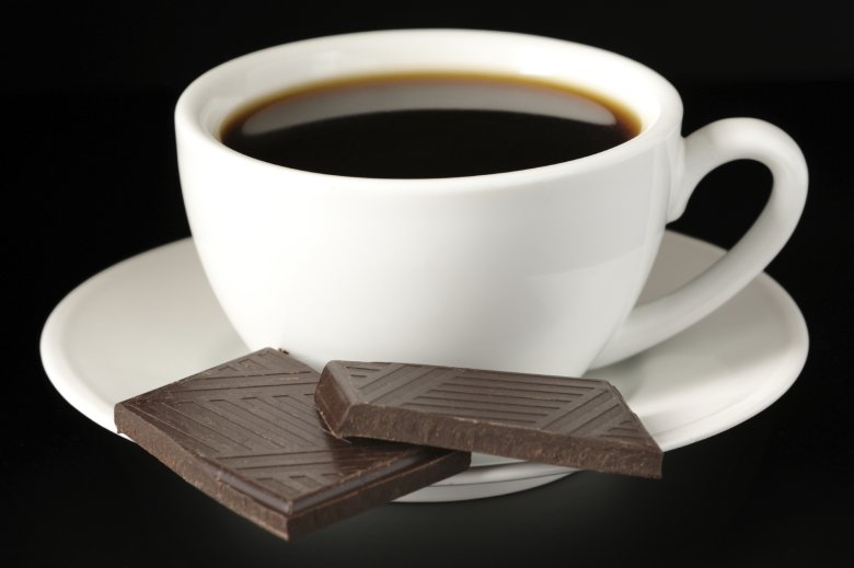 Кофе и черный шоколад