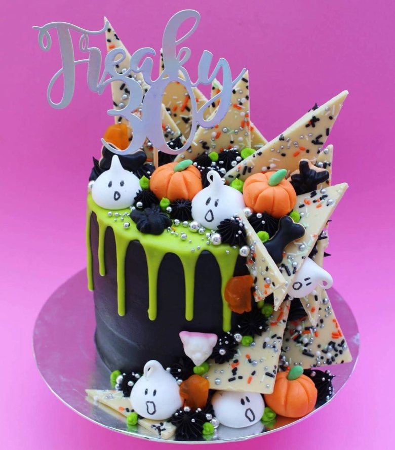 Торт для девочки на день рождения в виде Хэллоуина